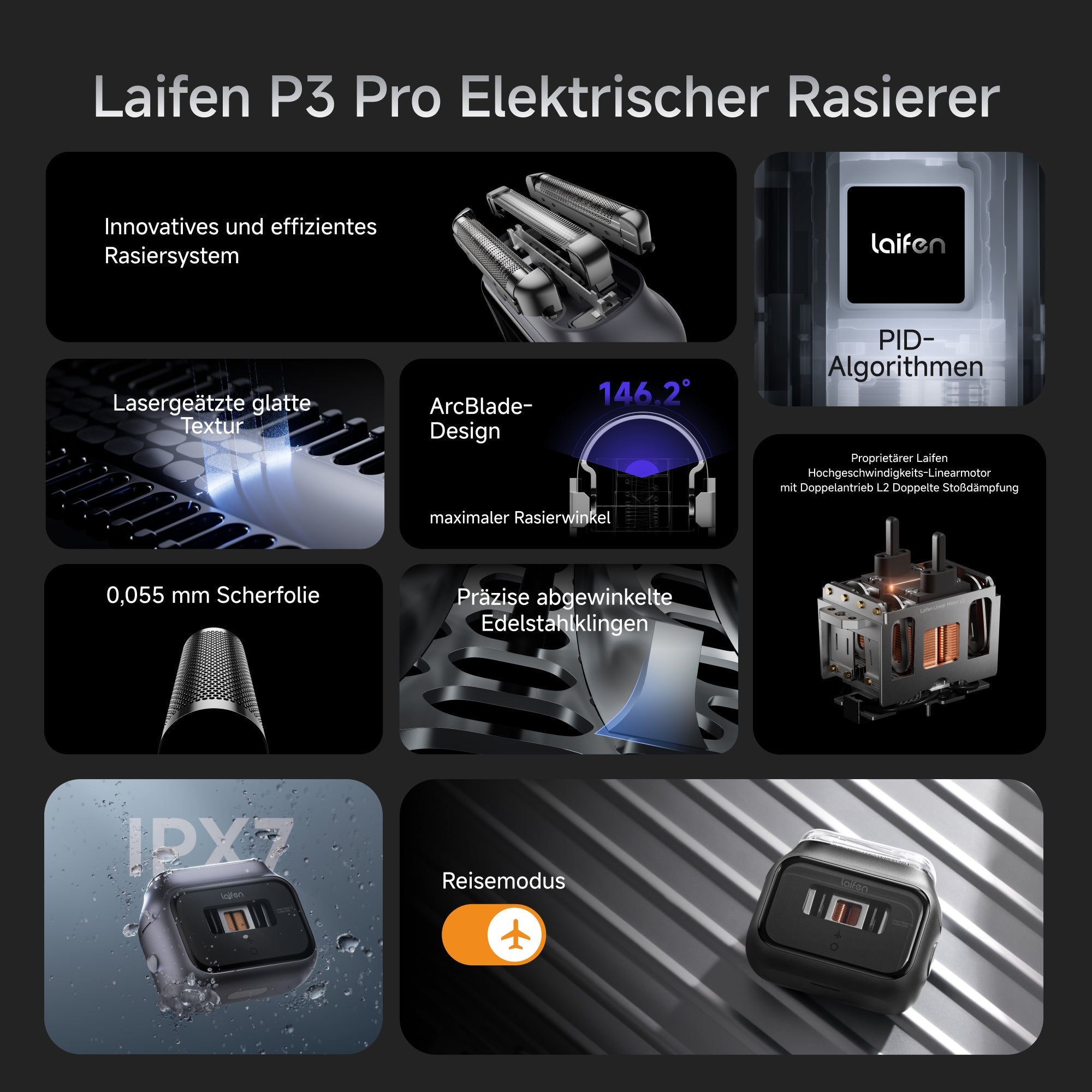 LAIFEN P3 Pro Rasierer Aluminum