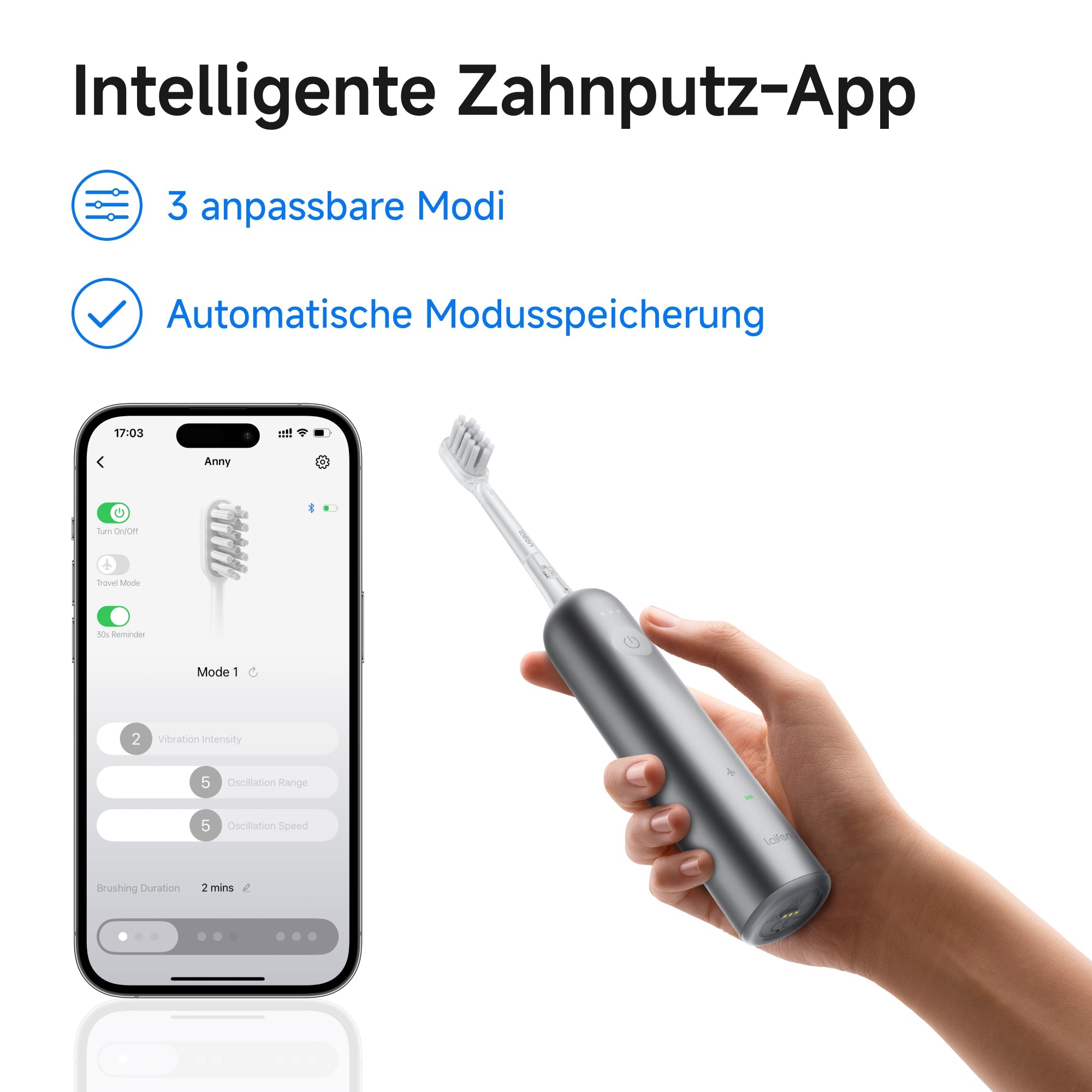 Laifen Wave Zahnbürste Aluminum Geschenke-Set